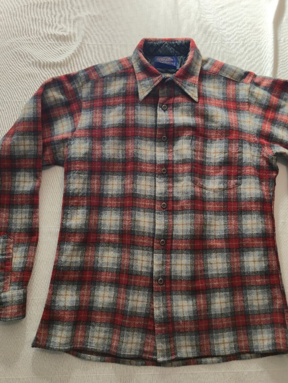 Pendleton Vintage Wool Plaid Shirt Jacket Large